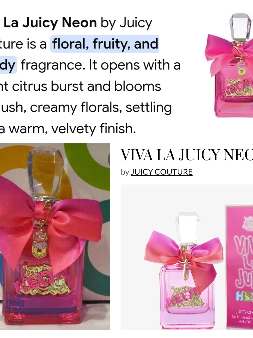 Juicy Couture Viva La Juicy Neon Pink Bottle with Bow